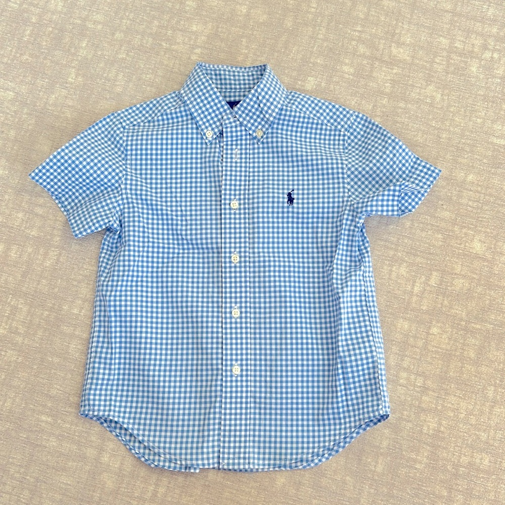 Ralph Lauren Short Sleeve Button Down, 4T, Like New
